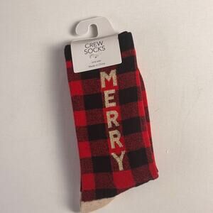 Maurices Holiday Season MERRY   Style Crew Socks Accessories   Sz OS  NWT